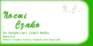 noemi czako business card